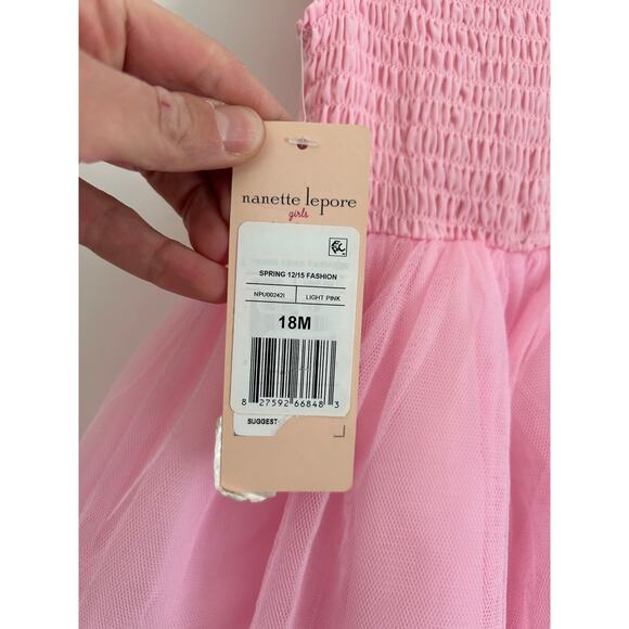 NANETTE LEPORE Pink Rose Tulle Dress - Size 18M NWT - Picture 8 of 8